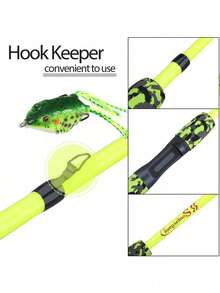 SOUGAYILANG 3 色超轻钓鱼竿旋转/抛投钓鱼竿，配有舒适的 EVA 握把，5 节便携式旅行钓鱼竿 - 黃色 - 查看 9