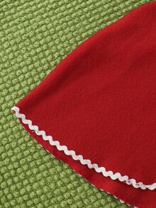 Young Girl Little Red Riding Hood Cloak Dress Set - Red - View 8