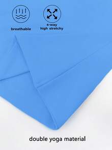 XLLAIS 女士夏季蓝色高弹双层布料抹胸连体衣，休闲日常简约度假风优雅 - 深藍色 - 查看 7