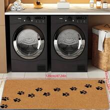 1pc Cute Paw Print Door Mat - Crystal Velvet Material Rectangular Floor Mat, Machine Washable, Suitable For Indoor Entrance Decor, All Season Universal Version - Multicolor - View 15