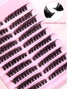 200/300/640 Pcs 80/100/60/50/30 D Thick & Curly 8-16mm Mixed DIY Eyelash Extension Kit, DIY Lower Lashes, Eyelash Album, Large Capacity Soft Individual Lashes, Easy To Create Fluffy & Natural Long Lashes At Home - Black - View 18