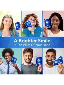 牙齿美白贴片 - 去除茶渍、咖啡渍、烟渍，恢复牙齿光泽，深层清洁，口腔卫生，牙齿美白，粘合剂 - 彩色 - 查看 5