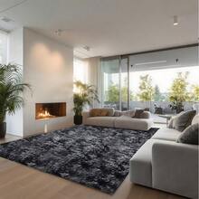 Grauer teppich wohnzimmer, ochfloriger Wohnzimmerteppich, großer Teppich zur deko wohnzimmer, superweicher und flauschiger moderner teppich schlafzimmer, plüschiger Innenteppich für die moderne Wohnraumdekoration, Ein weicher Schlafzimmerteppich ist das perfekte Geschenk zum Muttertag.