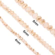 1 buah Manik Kristal Abacus Pipih Berfaset Warna Giok Putih & Amber, Manik-manik Serbaguna untuk Kerajinan Tangan DIY, Cocok untuk Gelang, Kalung, Perhiasan, Perhiasan Unik, Tali Ponsel, Gantungan Kunci, Manik-manik Grosir - Setengah amber giok putih - View 6