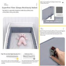 4pcs Baby Crib Bumper Set, Breathable Mesh And Soft Cotton, Crib Rail Cover And Safety Pad, Suitable For Baby And Toddler Bed, White, Pink, Gray, Blue - Multicolor - View 11