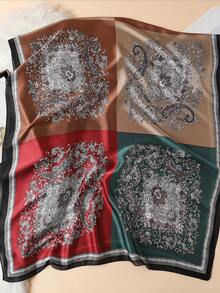 1 chiếc khăn in hoa thanh lịch chống nắng ngoài trời lãng mạn cho hoạt động ngoài trời và du lịch Bandana, dây buộc tóc, dây buộc đầu lý tưởng để tô điểm cho vẻ ngoài của bạn - Nhiều màu - Xem 2