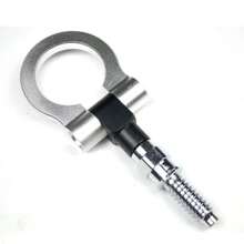 1件汽车改装前保险杠拖车钩欧式通用拖车钩汽车后前拖车仿真赛车环车辆牵引钩。