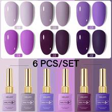 XEIJAYI 6pcs 15ML Spring Nail 2025 Fashion Nails Art Nail Gel Polish Soaking UV LED Nail Gel Salon Female Nail Art Tools Fashion Nails - 彩色 - 查看 6