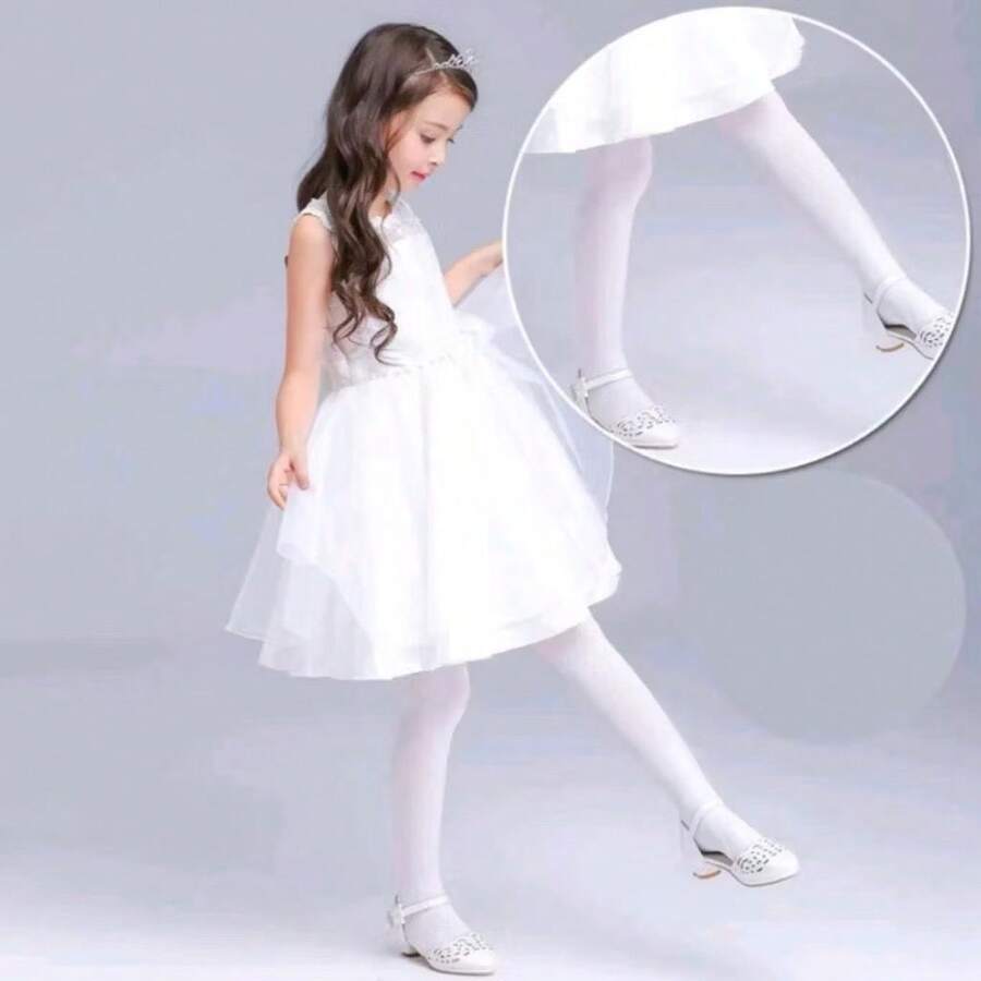 Meia Calça Infantil FIO 40 DOUCE AND ELEGANCE - Branco - Visão 1