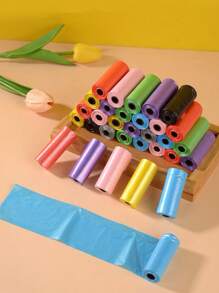 10/20/30/50 قطعة أكياس عشوائية الألوان لنفايات الحيوانات الأليفة، أكياس براز الكلاب، أكياس فضلات القطط، أكياس بديلة لمجرفة جمع براز الكلاب والتنظيف