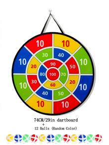 这款大型双面飞镖靶专为儿童设计，是一款趣味十足的派对游戏玩具，配有粘性球和飞镖！内含8个粘性球，适合儿童球类游戏，也适用于室内/室外/花园/棋盘游戏以及各种趣味派对活动。是送给3-12岁男孩女孩的完美生日礼物，也非常适合圣诞节和万圣节！ - 彩色 - 查看 17