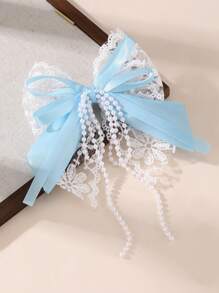 1pc Girl Lace Bow Pearl Hair Clip - Bow - View 14