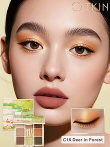CATKIN 9-Color Eyeshadow Palette, Matte & Shimmer Eyeshadows, High Pigmentation Makeup Palette, Neutral Shades, C16 Deer In The Forest - C16 Deer In Forest - View 3