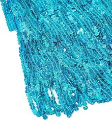 Halloween  Halloween Essentials  Party Limited Edition  Women's Belly Dance Scarf Skirt Sparkly Tassel Disco Outfits Sequin Wrap Rave Costumes Fringe Skirt - Hồ Xanh - Xem 11
