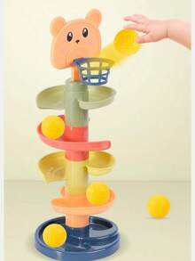 男孩游戏 - 儿童游戏 - 旋转轨道 - 趣味滚球滑梯塔轨道 - 儿童玩具 - 儿童生日礼物 - 复活节礼物 - 完美礼物 - 附赠小礼物 - 儿童派对礼物 - 女孩游戏玩具 - 送给孩子的完美礼物 - 生日派对礼物 - 新年礼物 - 儿童户外玩耍 - 沙特国庆日赠品 - 儿童派对礼物 - 女孩游戏玩具 - 生日派对礼物 [颜色随机]