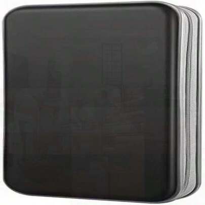 96-Capacity CD/DVD Cases Storage Holder Binder Organizer For Car, Home & Travel (Black)