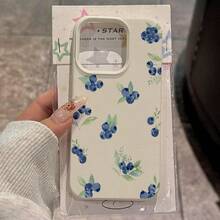 1个TPU材质蓝莓图案手机壳，兼容/等手机，国际版，非国内版 - 白色 - 查看 3