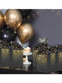 10/5pcs Graduation Theme Paper Bags, White Kraft Paper Bags, Birthday Party Gift Bags, Shopping Jewelry Handbags, Graduation Congratulations Gift Bags, Party Gift Packs, Craft Handbags, Candy Paper Bags, Party Gift Decorations, Party Supplies - Multicolor - View 4