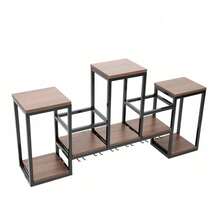 YUNRUX Wine Rack & Wine Glass Rack - Black - View 10