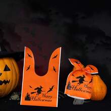 50 Pieces Halloween Rabbit Ear Snack Bag Halloween Rabbit Ear Candy Gift Bags Rabbit Goody Bags Halloween Bags Party Supplies - Flying Broom - View 5