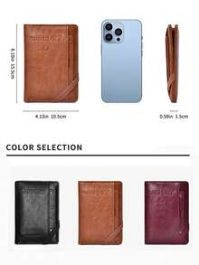Multifunctional Storage Card Holder Passport Bag, Suitable For International Travel, Unisex Passport Sleeve, Ticket Folder Travel Essentials, Passport Holder, - Burgundy - View 4