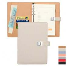 A5 Binder Organizer - Unisex Business Planner - PU Leather Journal -6 Ring Binder Refillable Diary Notepads, Travel Organizer Agenda For Men Women - Blue-671080 - 貝格恩 - 查看 2