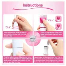 5 合 1 女士修剪器剃须刀适用于眉毛面部腋下比基尼线多余毛发去除器女士身体电动推剪