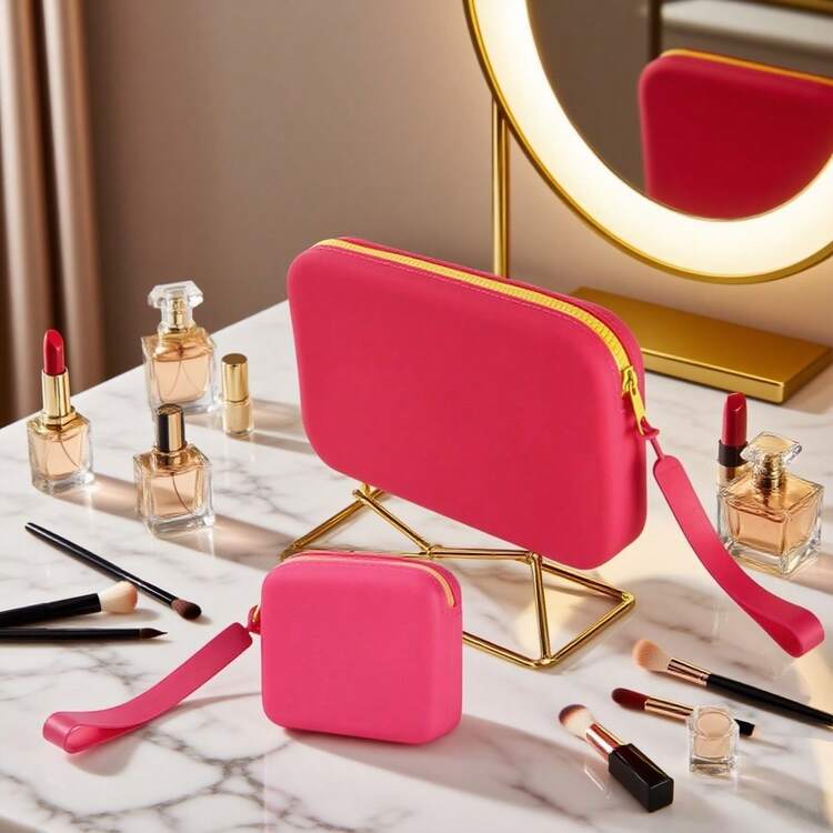 Large Square Silicone Cosmetic Bag, Beach Bag, Hand Bag, Wristlet Pouch, Travel Toiletry Organizer Bag, Makeup Brush & Phone Multi-Function Storage Bag Room Decors, Makeup Bag, Travel Essentials, Organizer, Storage, Makeup Organizer, Makeup Bag, Toiletry Bag, Desk Organiser, Cosmetic Bag, Makeup Bag Make Up Pouch, Make Up Bags, Makeup Bag, Bag, Make Up Pouch, Travel Essentials, Makeup Bag, Cosmetic Bag, Large Capacity, Large Makeup Bag,Gifts For Women,Christmas Gifts,Gift Ideas For Women,Pouch,Makeup Pouch,Travel Essential - Multicolor - View 21