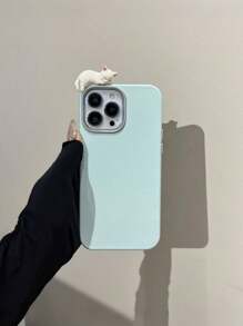 1pc 3D Cute Cat PU Leather Phone Case (Light Blue/Pink), Slim Shockproof Cover With Raised Kitten Design, Soft Matte Protective Case, Kawaii Aesthetic Gift For Women Girls For IPhone 17/17 Air/17 Pro/17 Pro Max, 16/15/14/13/12/11, OPPO