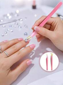 1 pièce Pince à épiler, applicateur de cils, recourbe-cils, accessoires de maquillage, pince à épiler pour cils, recourbe-cils pour extension de cils, outils pour cils, pince à épiler pour cils