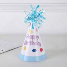 6 buc pălărie de unică folosință din sârmă metalică strălucitoare pentru petrecere de ziua de naștere, pălărie conică pentru tort strălucitor, potrivită pentru petreceri de ziua de naștere, Ziua Îndrăgostiților, ceremonia de absolvire a Zilei Mamei