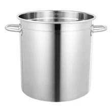 35L Large Deep Cooking Stock Pot Stainless Steel 201 With Lid Multifunctional - Silver - View 2