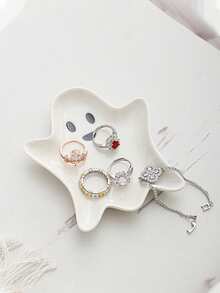 Kreatywny, nowoczesny design, ceramiczna taca do przechowywania biżuterii, uroczy ceramiczny element dekoracyjny do biżuterii dla kobiet, organizer do przechowywania, niezbędne w podróży, powrót do szkoły, przechowywanie w akademiku, jesienna dekoracja