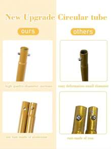 1pc Metal Balloon Arch Frame, Available In 1.5m/1.8m/2m/2.2m/2.5m Circular Arch, Suitable For Wedding Backdrops, Anniversary Celebrations, Bridal Showers, Graduation Ceremonies, Holiday Parties, Balloon & Floral Decor (Gold) - Gold - View 13