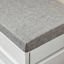 SoBuy Shoe Bench With Seat Cushion, Storage Space, Shoe Cabinet, Shoe Rack, Narrow, Space-Saving Bench With Storage Space For Hallway, Living Room, Bedroom, White Vintage Wood Grain Effect FSR82 - 61x51x24cm White - View 9