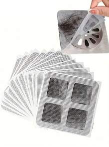 500 pezzi/1 pezzo Adesivo antitappeto per scarico, Filtro per capelli riutilizzabile per scarico doccia, adatto per doccia, vasca da bagno, lavandino da cucina, lavanderia, bagno domestico e scarico del water, drenaggio rapido e facile manutenzione, scelta ideale per regali di Natale.