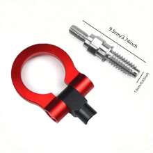 1件汽车改装前保险杠拖车钩欧式通用拖车钩汽车后前拖车仿真赛车环车辆牵引钩。