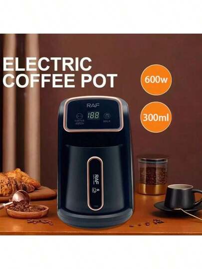 300 ml kaffebryggare i rostfritt stål, halvautomatisk kaffebryggare med koppvärmare, turkisk kaffebryggare, espressomaskin