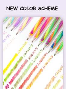 1 قطعة/6 قطع قلم جل بألوان متدرجة، (6 قطع/علبة) بألوان عشوائية، قلم دفتر بألوان متدرجة، قلم رسم غرافيتي بألوان قوس ، لمسة واحدة متعددة الألوان، قلم جل إبداعي جذاب للطلاب، قلم رسم غرافيتي DIY، قلم بألوان خاصة لبطاقات التهنئة للطلاب، مقاوم للماء وثابت اللون، كتابة سلسة، مناسب للغاية للرسم والتلوين.