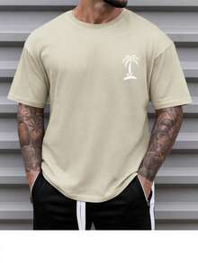 Men's Oversized Coconut Tree T-Shirt 100% Cotton From S To Plus Size G3 - 離開 - 查看 1