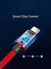 1条USB-C快速充电线[3.3英尺/6.6英尺/10英尺] USB-A转C尼龙编织充电线，兼容三星Galaxy S25 S24 S23 S22 S21 S10、Note 20 10 9 A51 G8 G7、Pixel及其他USB-C设备 - 玫瑰紅 - 查看 5