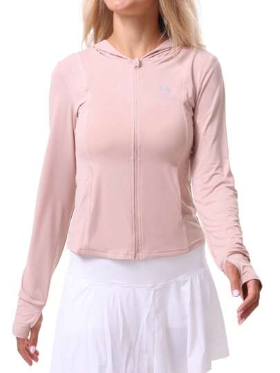 CAMEL CROWN Women's UPF 50+ Sun Protection Hoodie, Lightweight & Breathable, Long Sleeve With Zipper Design And Pockets