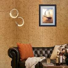 1卷棕色编织地垫墙贴，自粘可移除乙烯基壁纸，适用于厨房台面、店铺装饰、复古浴室、客厅、家居装饰、DIY卧室墙贴，尺寸：17.7 x 393.7/196.8/118.1/39.3英寸 - 棕色 - 查看 8