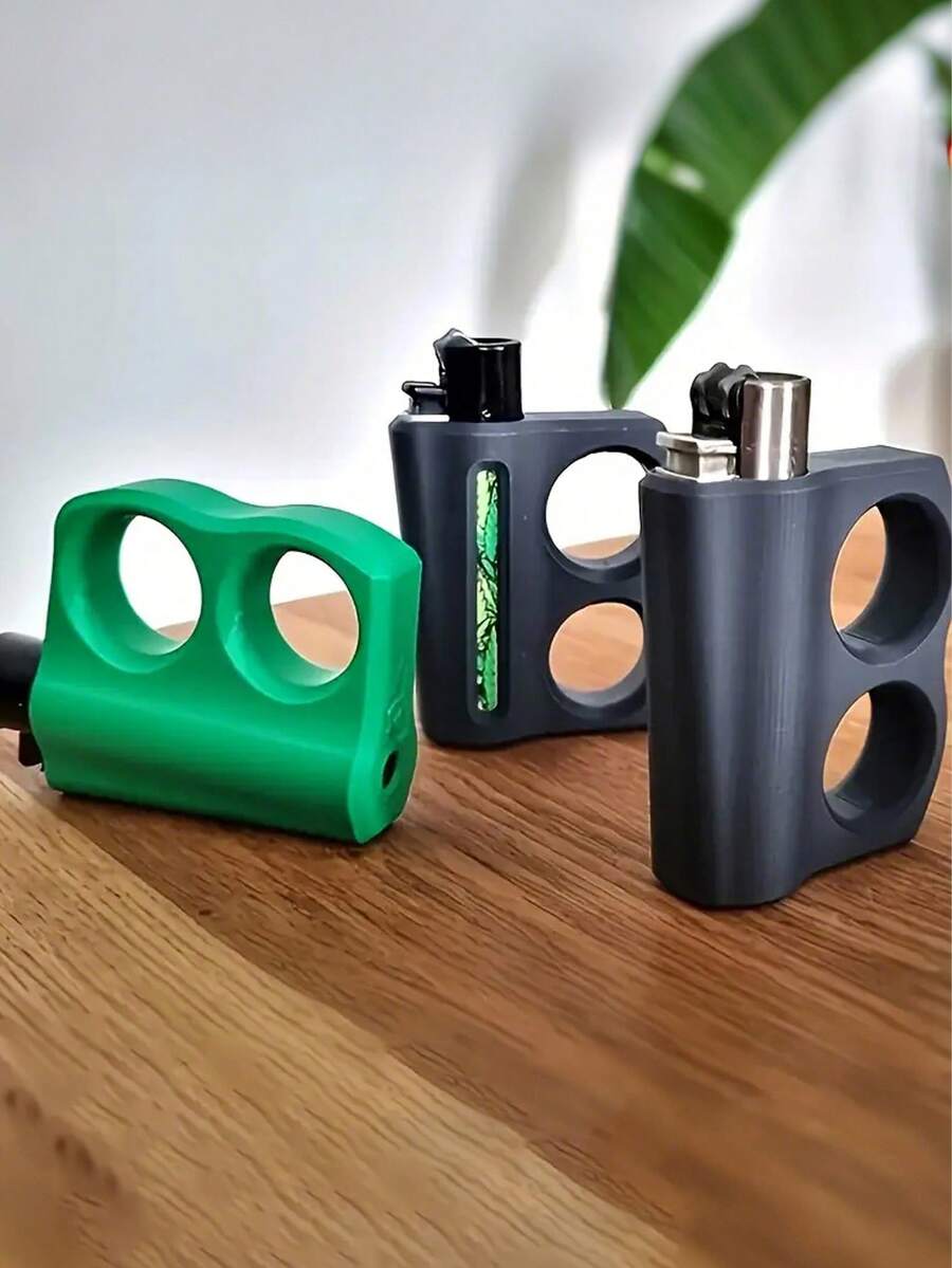 Estuche portátil para encendedor - Material de plástico duradero, accesorio de uso diario, estuche para encendedor, estuche para encendedor de moda, botón, accesorio para fumar, adecuado para viajeros, gran regalo para amigos y familiares