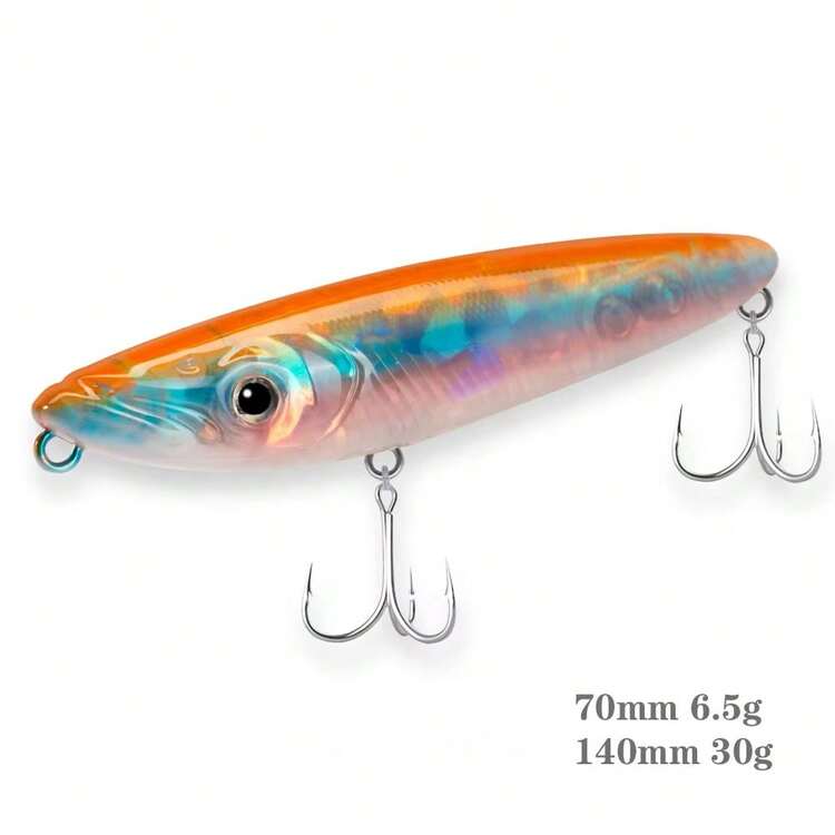 .2025 新款游泳路亚饵，适用于鲈鱼/梭子鱼，强力拉钩，遛狗动态鱼饵，户外钓鱼热销商品 - 彩色 - 查看 1