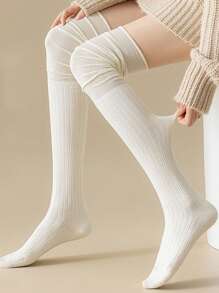 4双装，女士四季皆宜的过膝袜，春秋季长筒袜，孕妇高筒袜，防滑不勒腿袜，冬季保暖舒适袜 - 彩色 - 查看 6