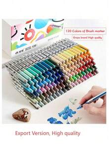 Bộ bút vẽ acrylic chuyên nghiệp 120 màu GRASP mới với mực đậm, chống trầy xước và chống chịu thời tiết, phù hợp cho người mới bắt đầu/người lớn, bộ số lượng lớn kèm hộp đựng – Hoàn hảo cho gia đình/trường học/xưởng vẽ: Tập trung vào chất lượng chuyên nghiệp. - Nhiều màu - Xem 2