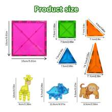 Đồ chơi khối xây dựng từ tính ABS vuông lớn, gạch từ tính sáng tạo xây dựng 3D, thích hợp làm quà tặng ngày lễ thiếu nhi và sinh nhật - Nhiều màu - Xem 8