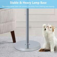 Modern Crystal Floor Lamp For Living Room, 3 Lights Dimmable Standing Lamp, Industrial Silver Tree Lamp With Crystal Shade, Foot Switch, 65" Tall Corner Lamp For Bedroom Reading, Chrome - 查看 5