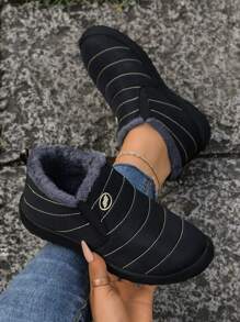 2025秋冬新款女式羊毛雪地靴，多色保暖防滑一脚蹬冬季鞋，厚款户外休闲鞋